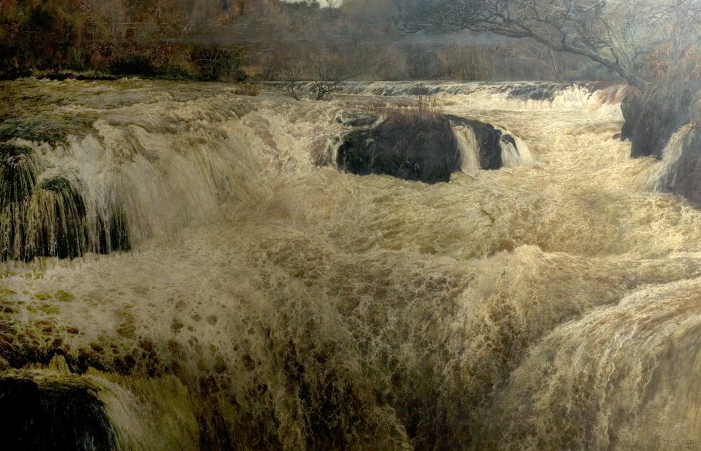 Salmon Leap, Cenarth Falls, Cardiganshire, Wales, 1878 av George Frank Miles