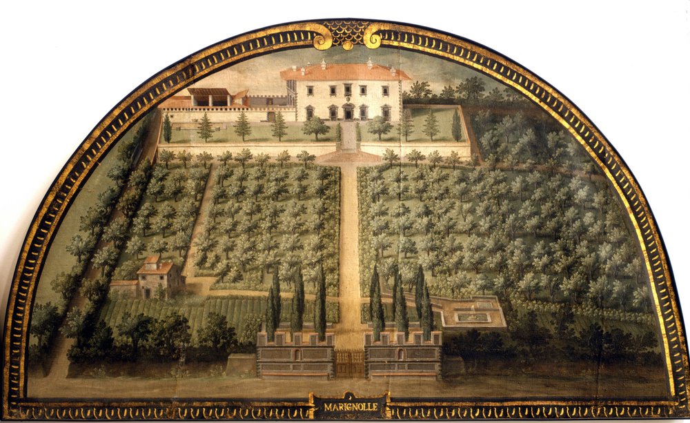 Villa di Marignolle av Giusto Utens (1500-tallet). av Giusto Utens