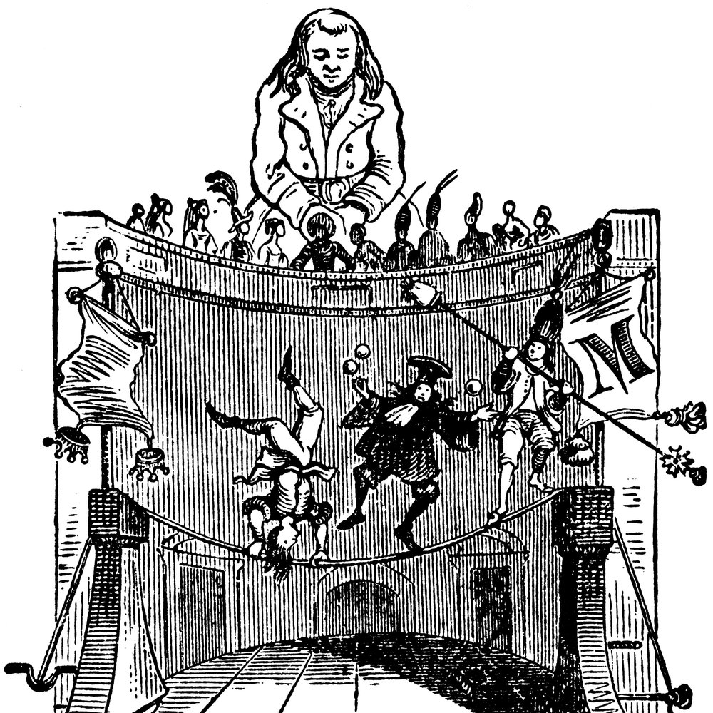 Illustrasjon til «Gullivers reiser» skrevet av Jonathan Swift av Grandville (1803-47)