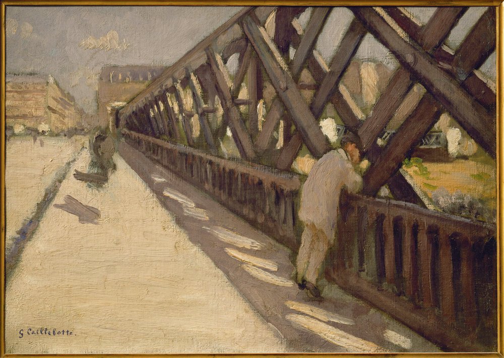 Europabroen, foreløpig skisse (maleri på lerret) av Gustave Caillebotte