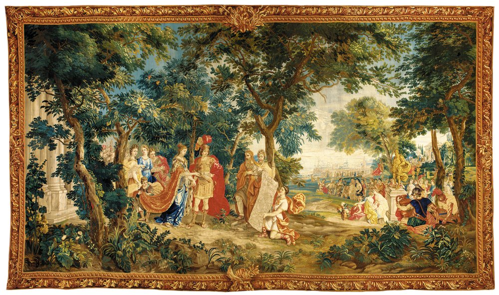 A Brussels Historical Tapestry, sent på 1600-tallet (ull og silke) av Heinrich II Reydams
