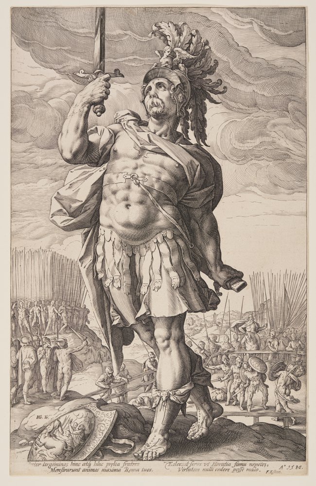 Publius Horace, fra De romerske heltene av Hendrick Goltzius