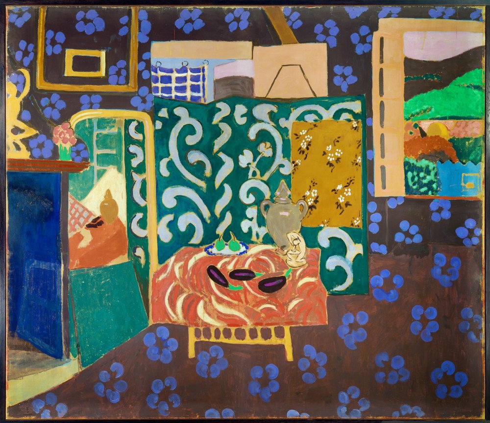 Interiør med auberginer 1911 (limtempera på lerret) av Henri Matisse