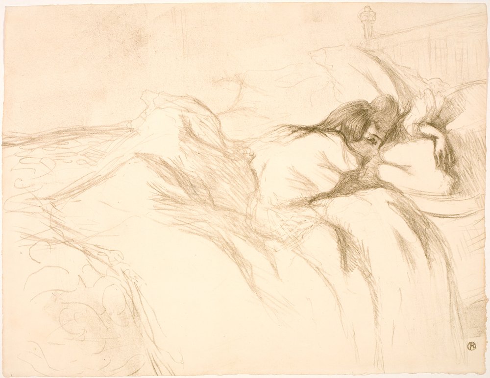 Liggende kvinne, vekkerklokke av Henri de Toulouse-Lautrec
