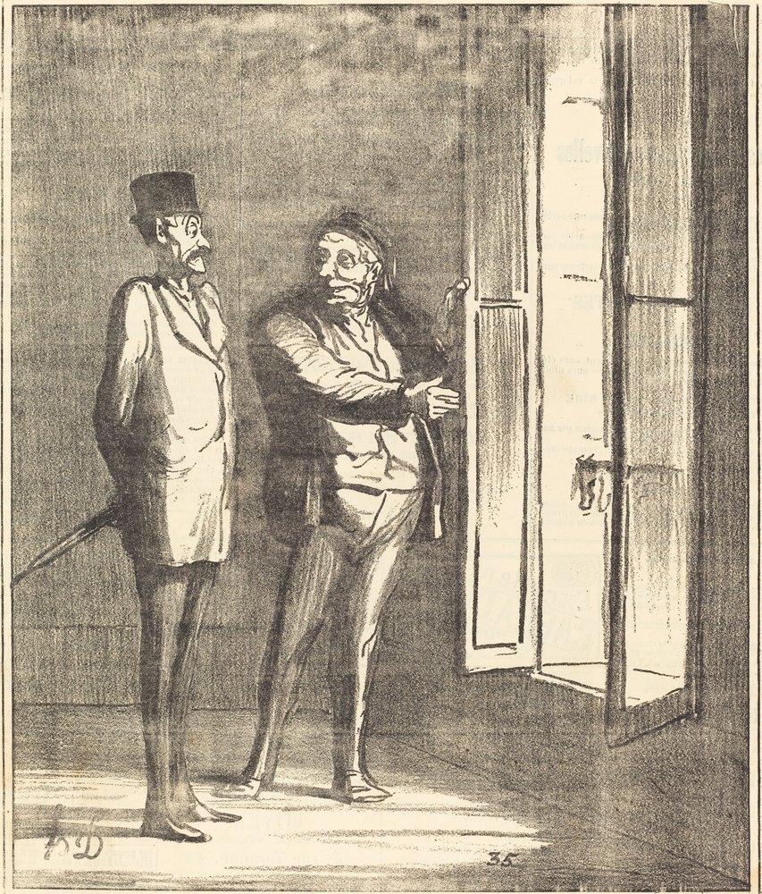 Sir vil ha det bra her... av Honoré Daumier