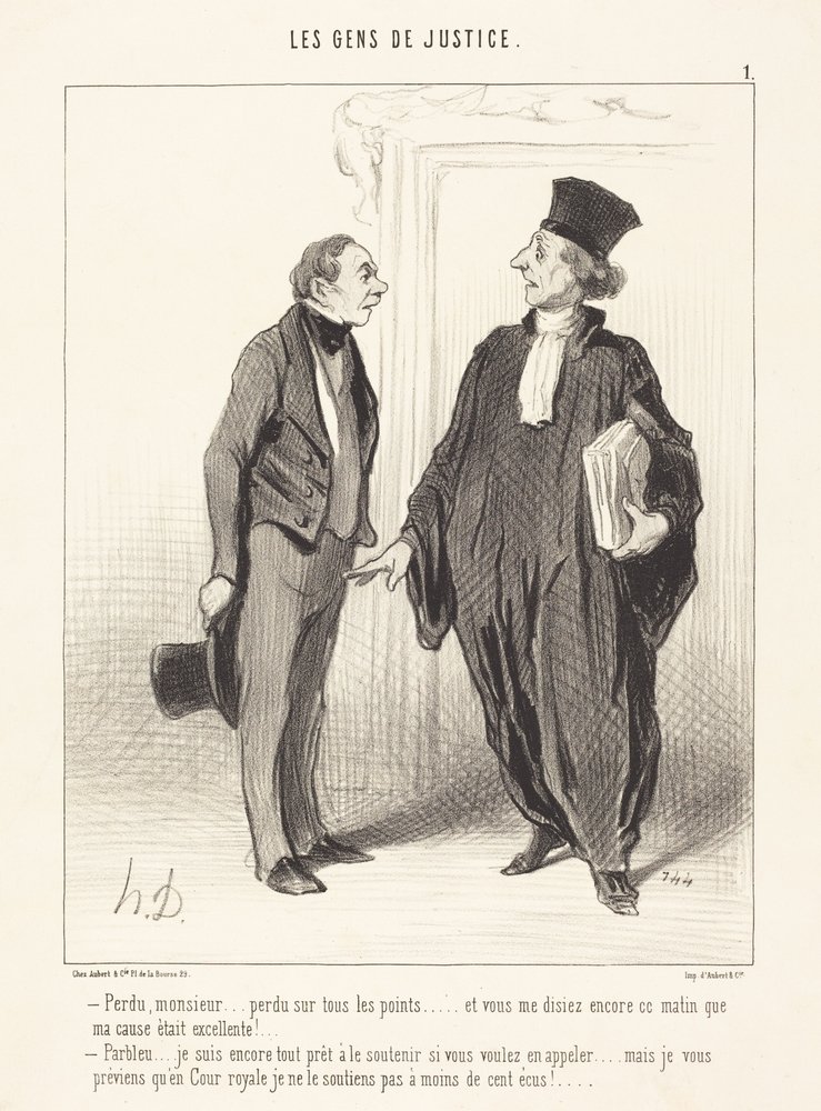 Tapt, herre... tapt på alle punkter... av Honoré Daumier