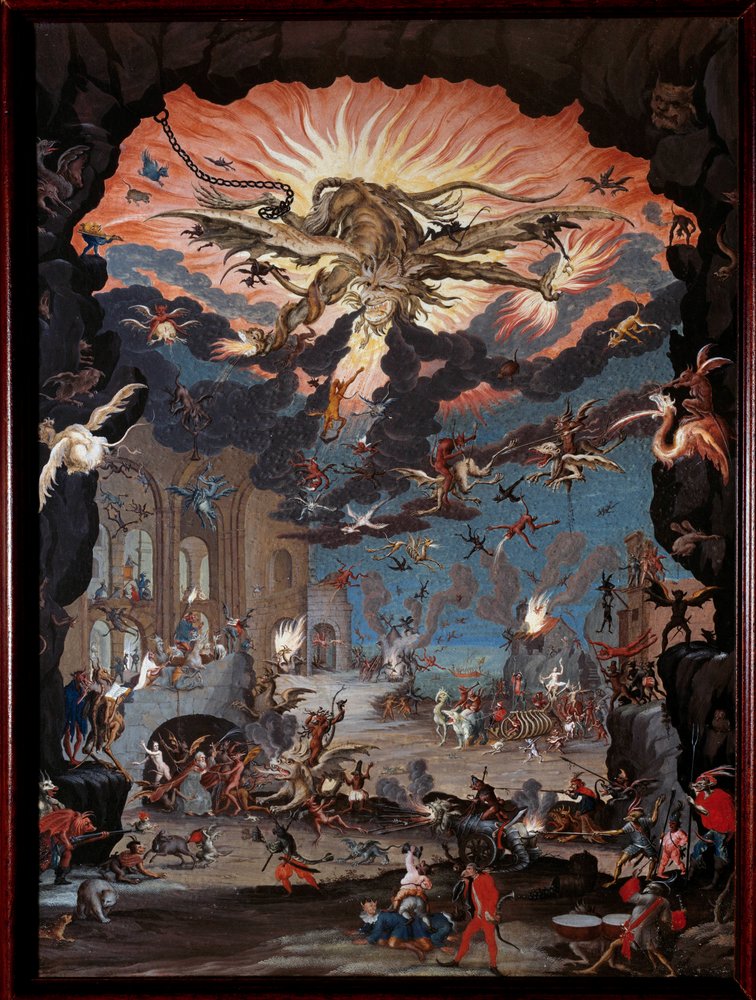 Fristelsen til den hellige Antonius den store (eller den hellige Antonius eremitten eller den hellige Antonius abbeden). Maleri av Jacques Callot (1592-1635) av Jacques Callot