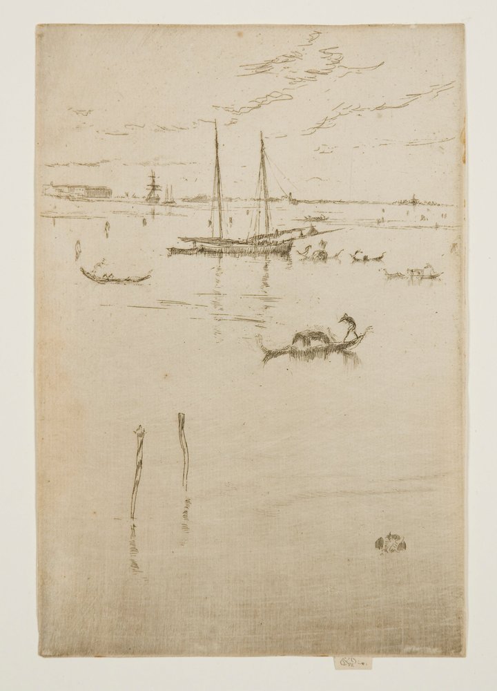 Den lille lagunen, fra de tolv etsningene, også kjent som det første Venezia-settet av James McNeill Whistler