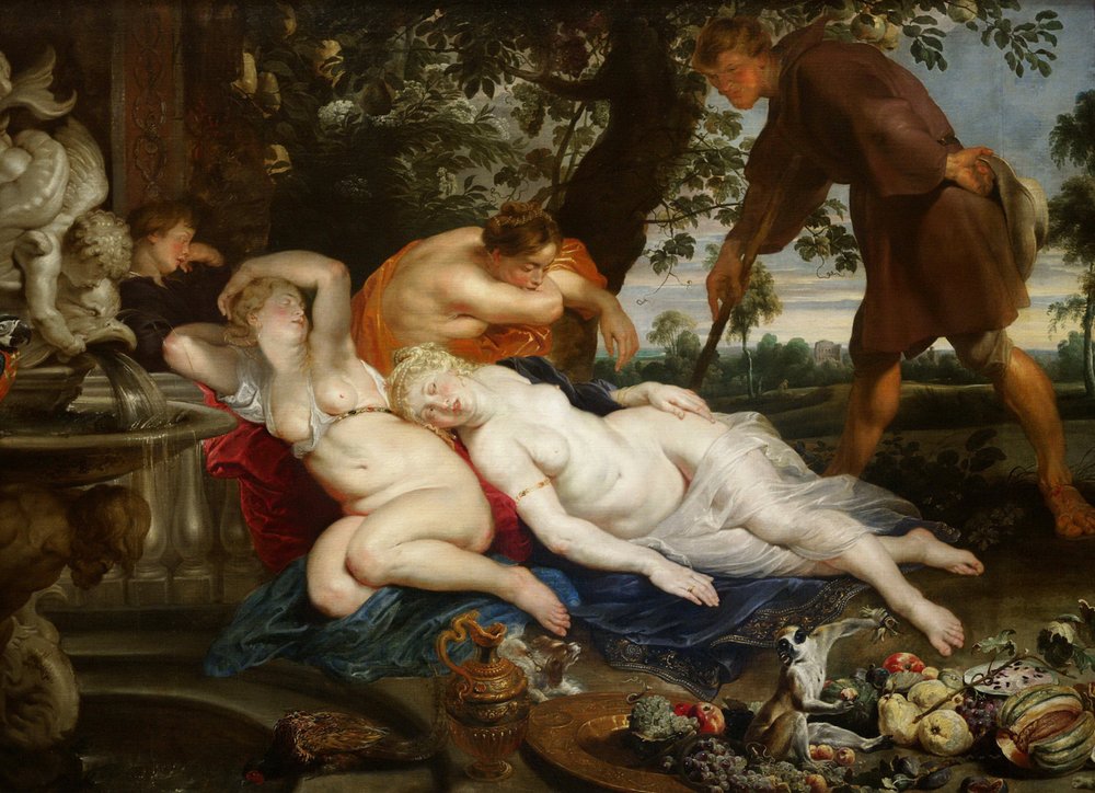 Cymon og Iphigenia - Jan Wildens (1586-1653). Olje på lerret, ca. 1617. Dimensjon : 208x282 cm. Kunsthistorisk museum, Vienne av Jan Wildens