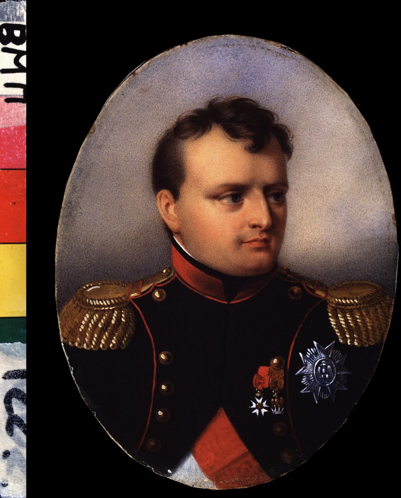 ""Portrett av keiser Napoleon I Bonaparte (1769-1821)"" Akvarell og gouache-maleri av Jean Baptiste Isabey (1767-1855) Tidlig 1800-talls institutt for russisk litteratur IRLI (Pushkin-huset), St. Petersburg av Jean-Baptiste Isabey