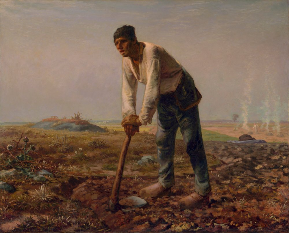 Man with a Hoe, ca. 1860-62 (olje på lerret) av Jean-Francois Millet
