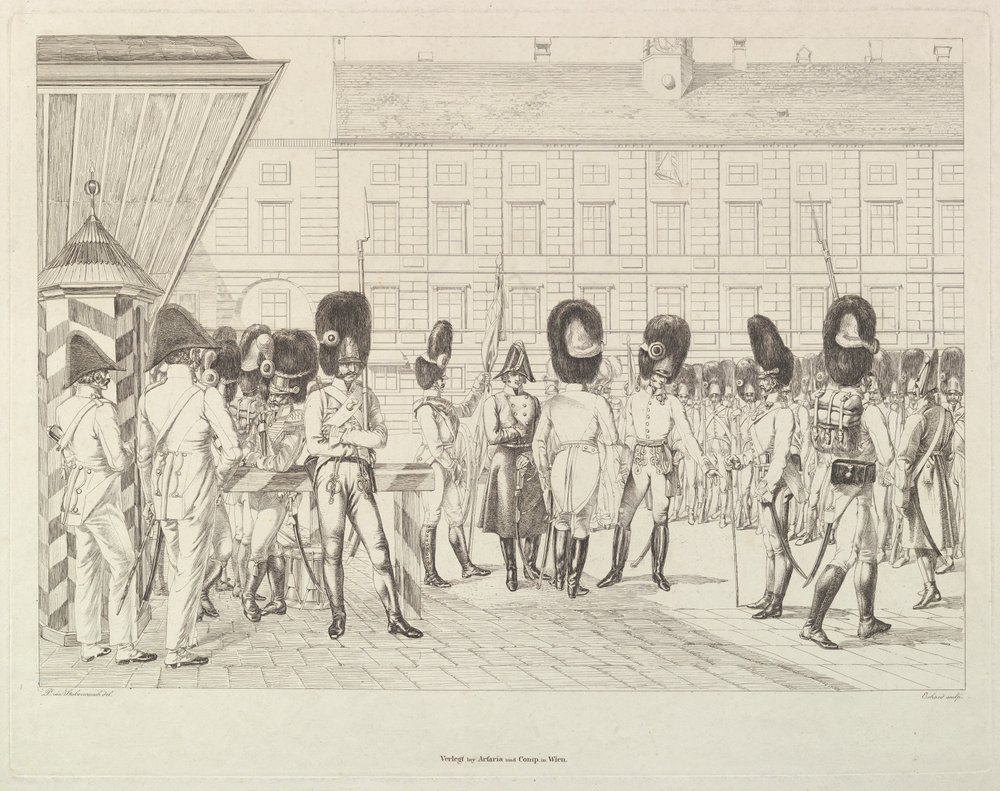 Østerrikske grenaderer, tidlig på 1800-tallet. av Johann Christian Erhard