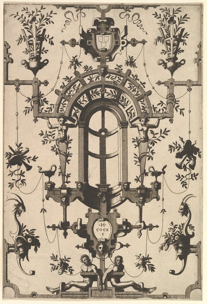 Moderne grotesk med stropper, 1554. av Johannes van Doetecum I