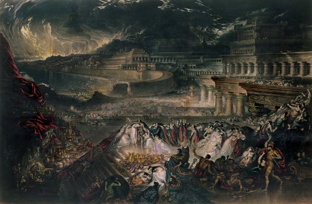 Nineves fall (trykk) av John Martin