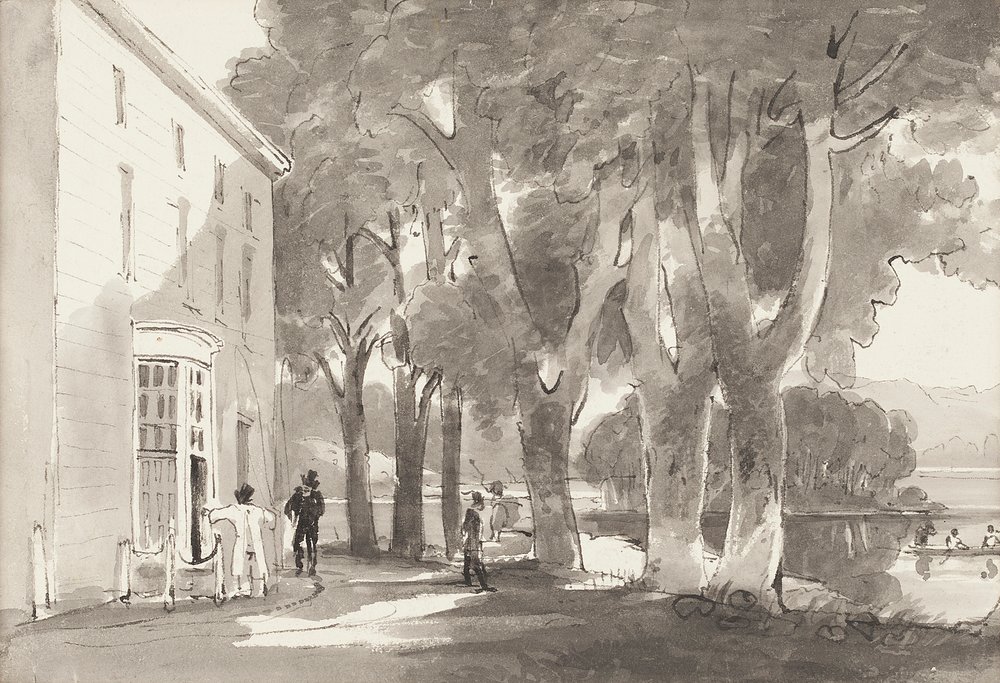Ferge, 1814 (wc på papir) av John Harden