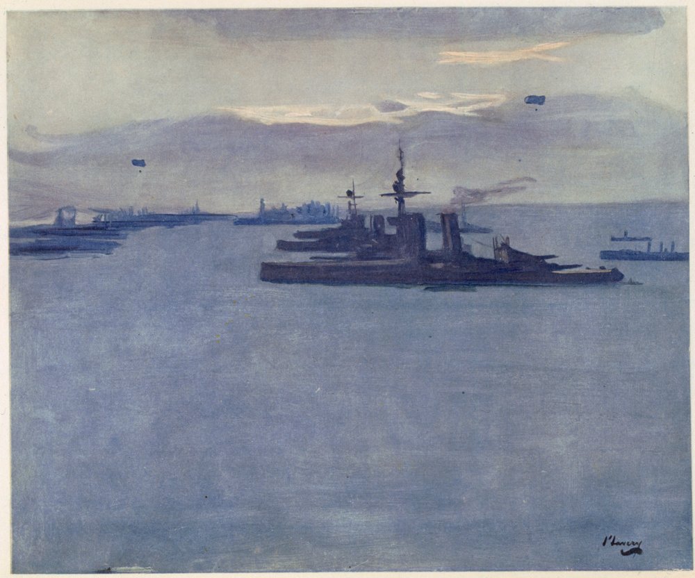 Firth of Forth, vind, 1917, fra Britiske kunstnere ved fronten, Fortsettelse av Vestfronten, 1918 av John Lavery