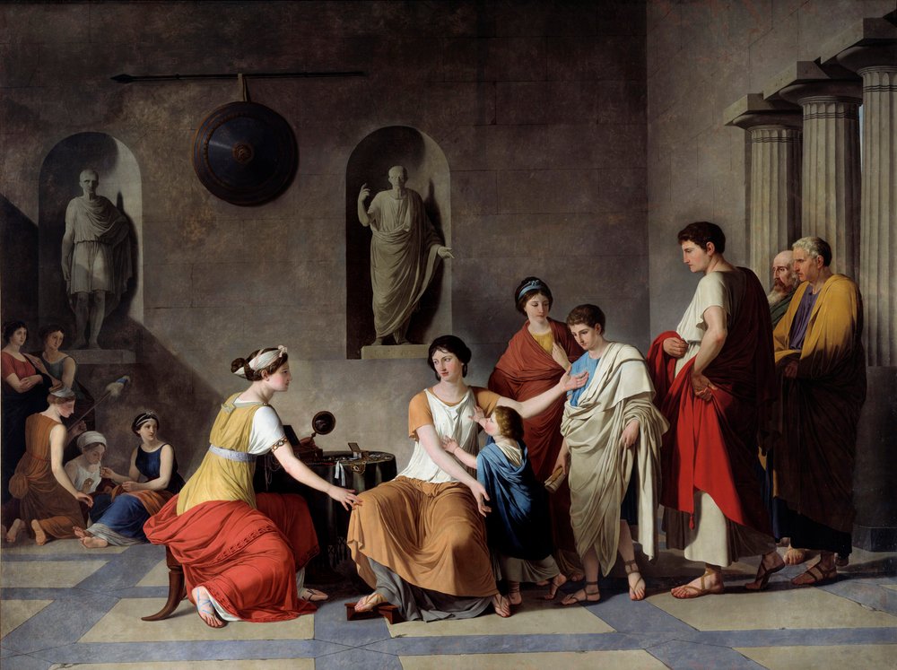 Antikkens Roma: "" Cornelie av Joseph-Benoît Suvée