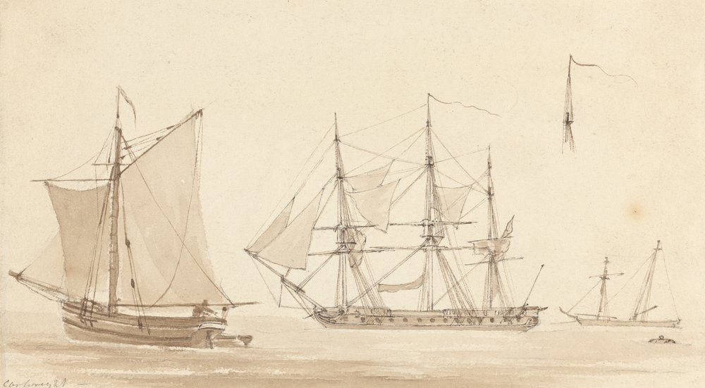 Skonner, Corvette og Fishing Smack av Joseph Cartwright