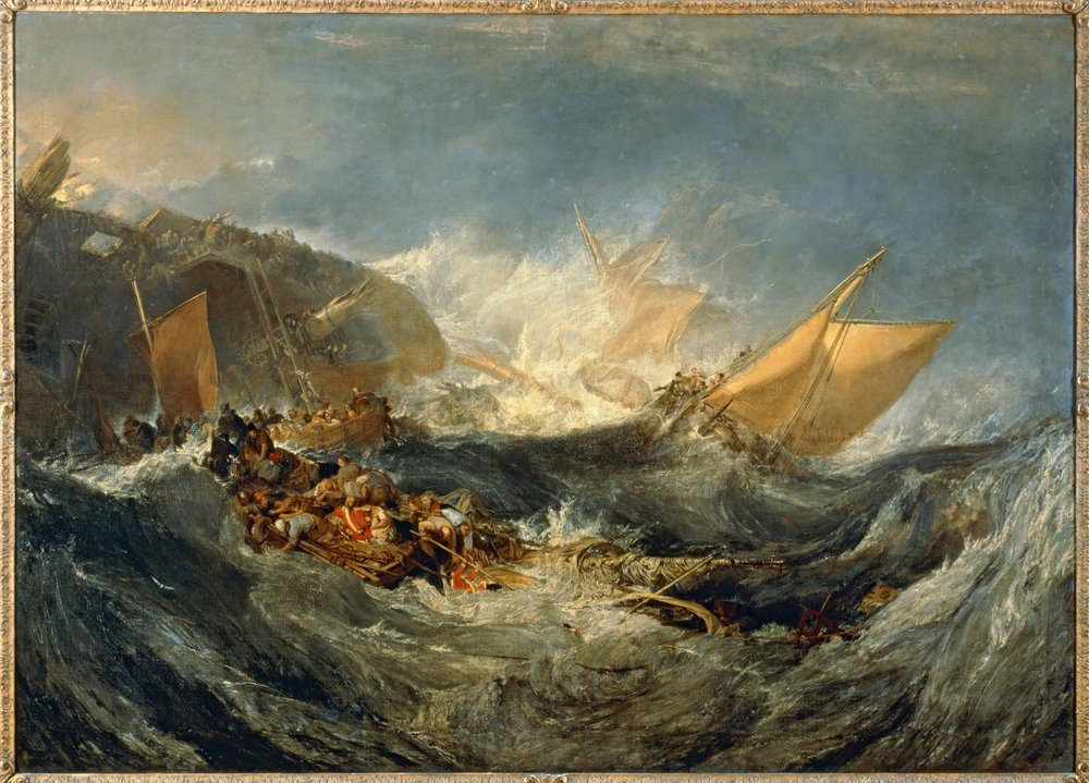 Vraket av et transportskip … (maleri på lerret) av Joseph Mallord William Turner