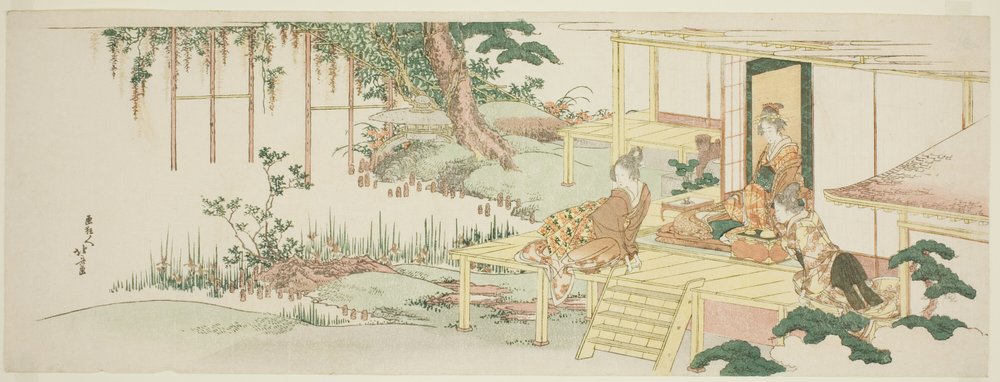 Beundrer blåregn av Katsushika Hokusai