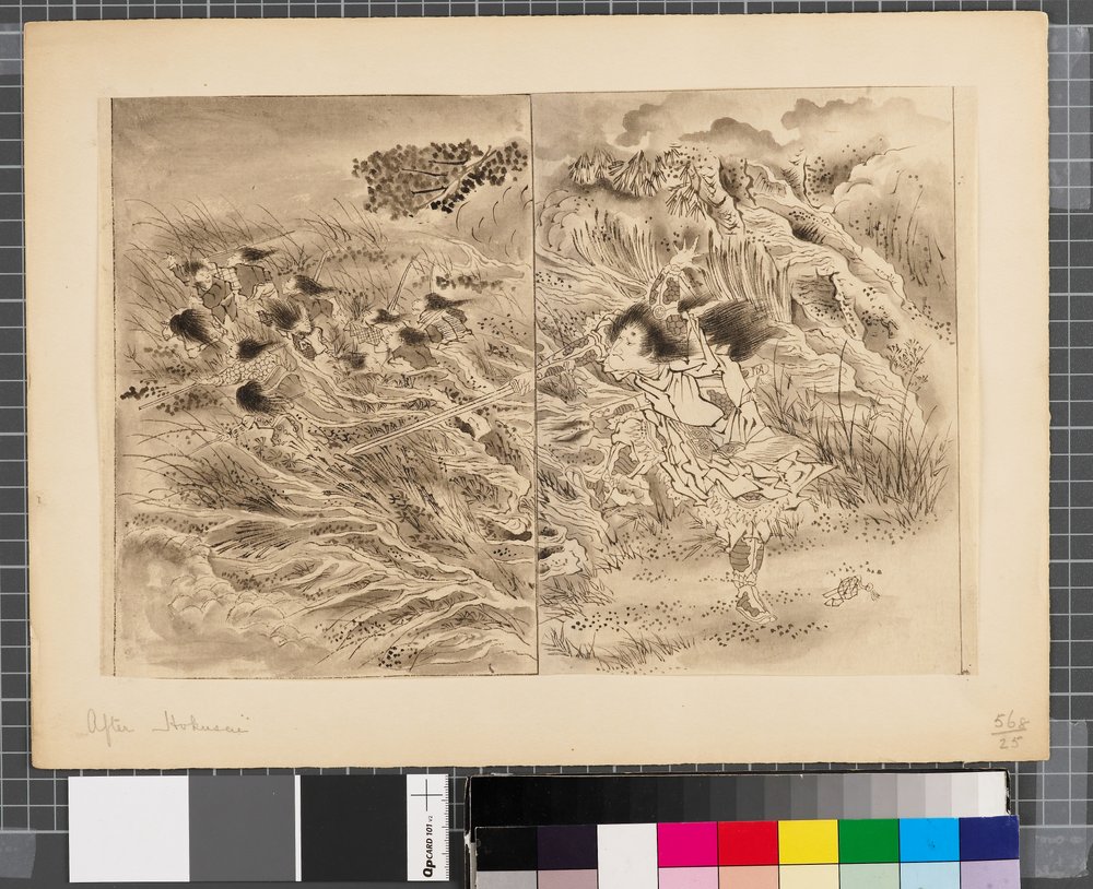 Scener fra krigen mellom Japan og Korea, slutten av 1700-tallet–første halvdel av 1800-tallet (blekk og vask på papir) av Katsushika Hokusai
