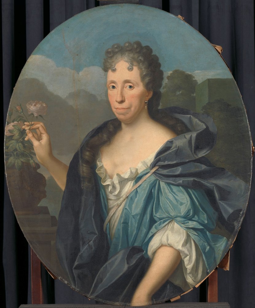 Portrett av Sabina Agneta d#39;Acquet av Krzyztof (1659-1729) Lubieniecki