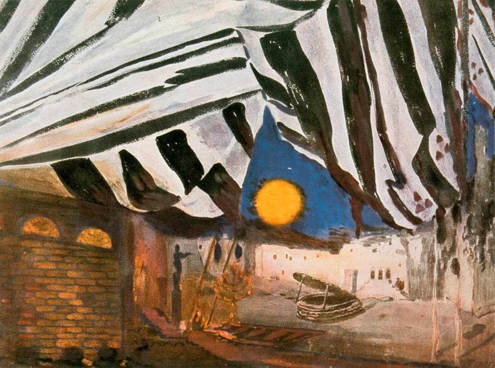 Scenografi for Oscar Wildes Salome, sent på 1800-tallet tidlig på 1900-tallet av Leon Bakst
