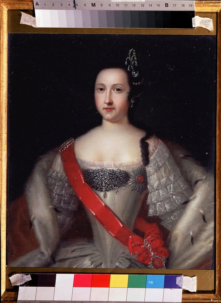 ""Portrett av regenten av Russland Anna Leopoldovna (1718-1746), mor til tsar Ivan VI"" Maleri av Louis Caravaque (1684-1754) Cirka 1733 State V. Tropinin-Museum, Moskva av Louis Caravaque