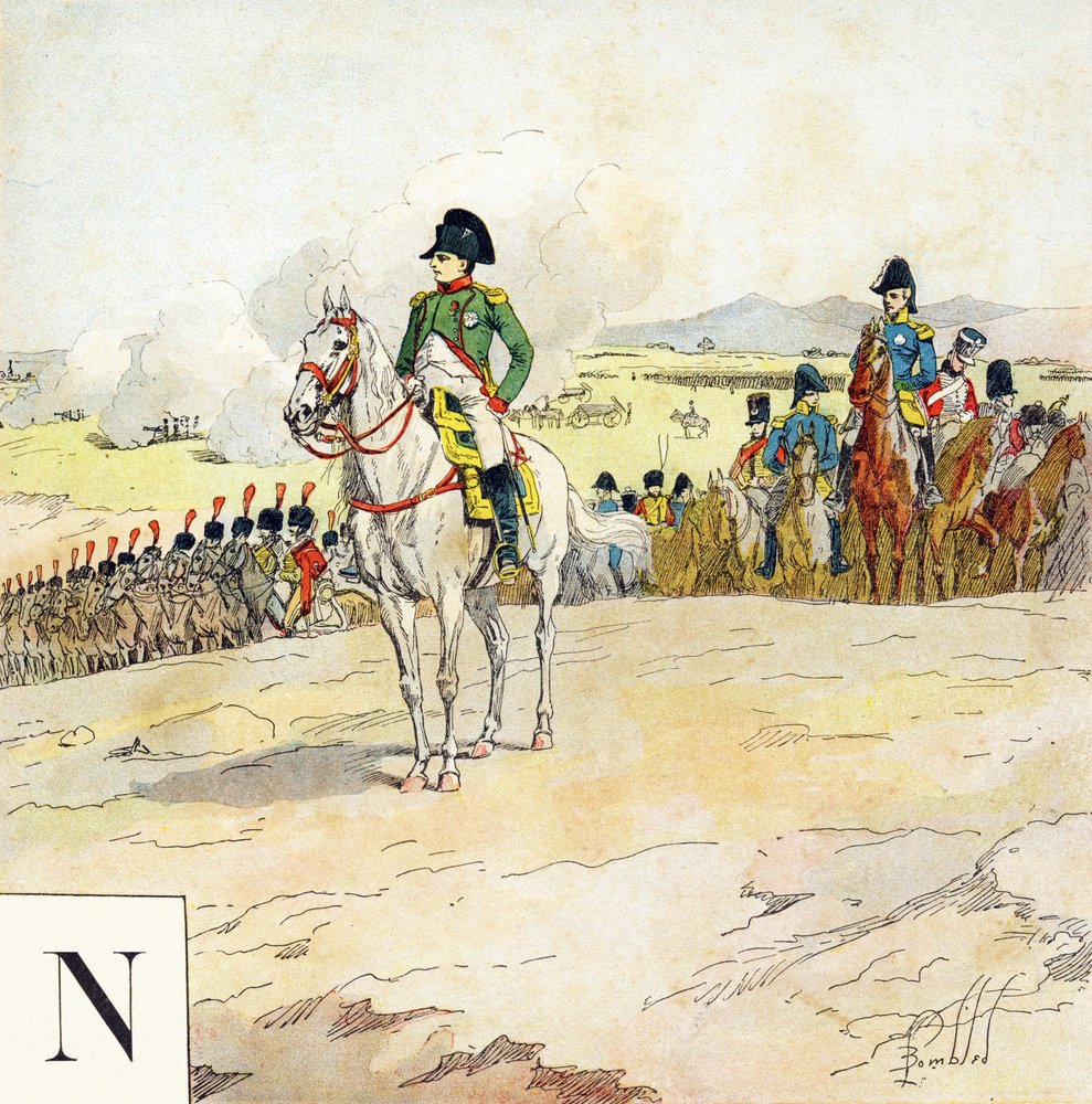 Bokstav N: Napoleon, "Jeg vil være en soldat" - Militært alfabet av Louis Charles Bombled