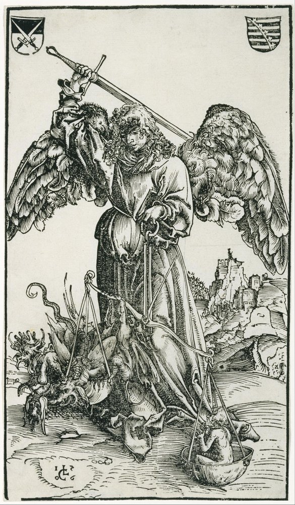St. Michael av Lucas Cranach the Elder