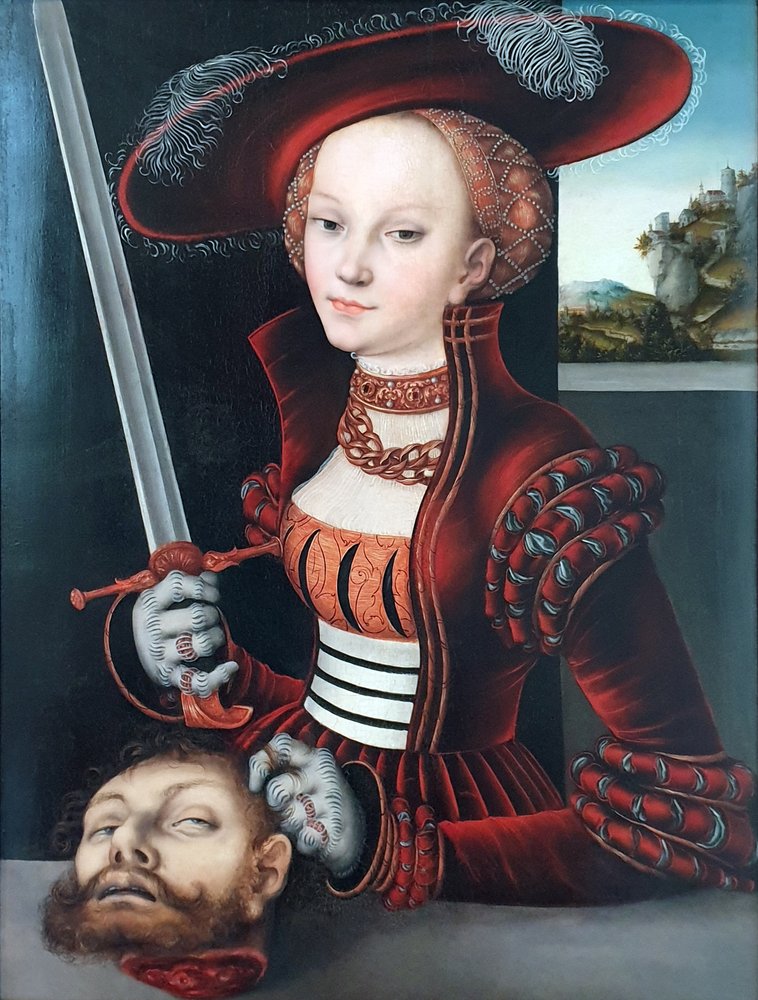 Judith med Holofernes#39; hode av Lucas Cranach the Elder