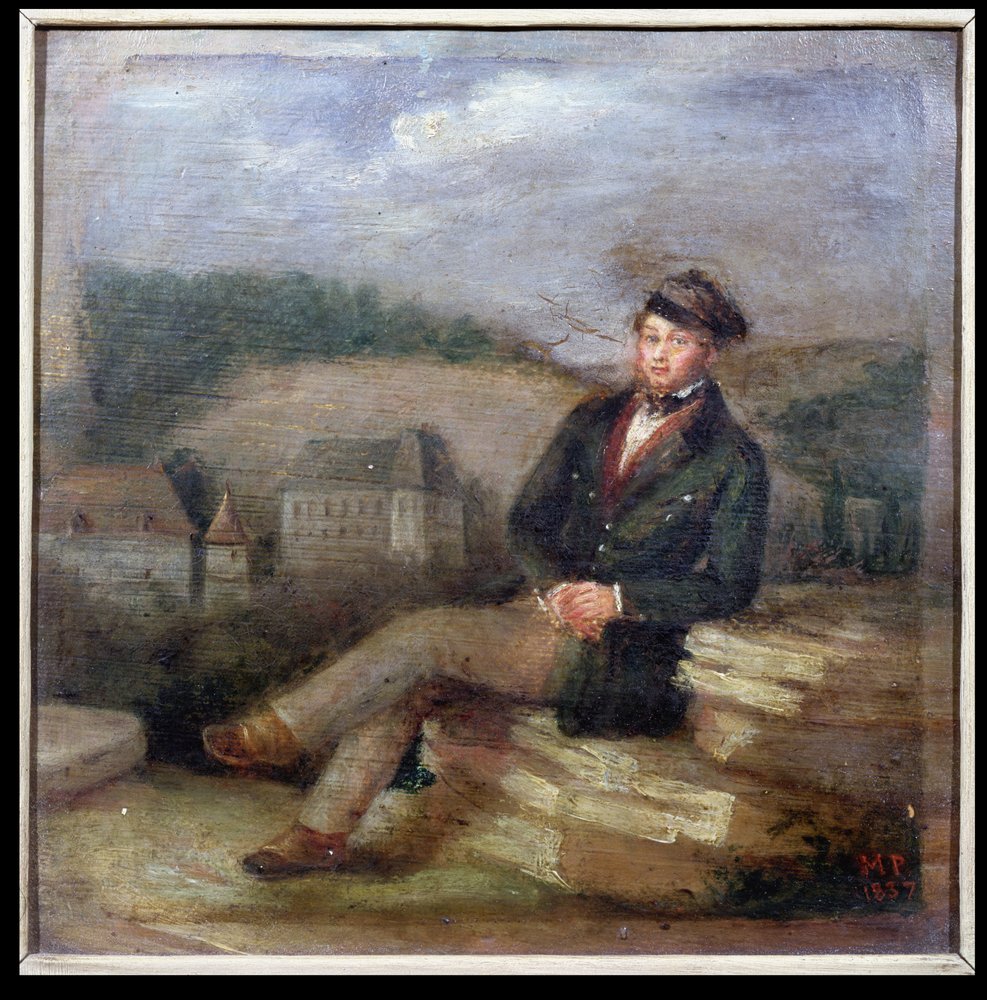 Portrett av Prosper Merimee (1803-70) som jobbet som inspektør for historiske monumenter, 1837 av Marc Paumier