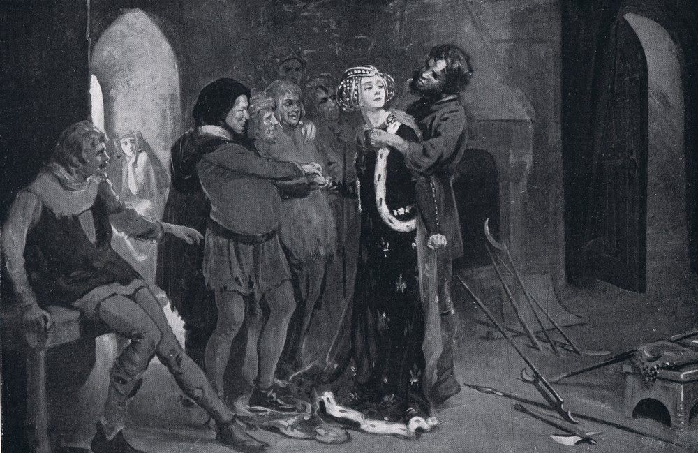 Den vakre jomfruen av Kent kysset av opprørere i 1381 e.Kr. av Margaret Dovaston