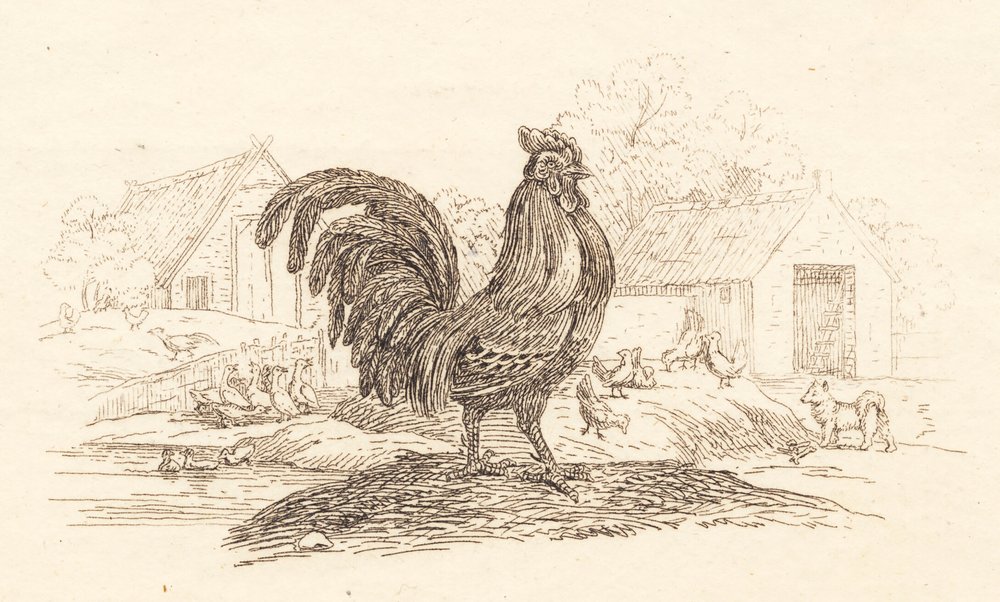 Illustrasjon til "Halv hundre fabler for barn" av Hey av Martinus Rørbye