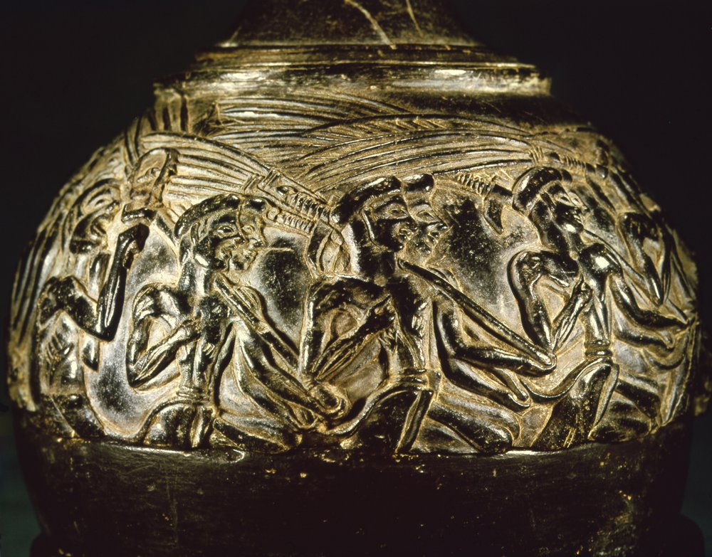 Innhøstingsvasen fra Hagia Triada, ca. 1550-1500 f.Kr. av Minoan