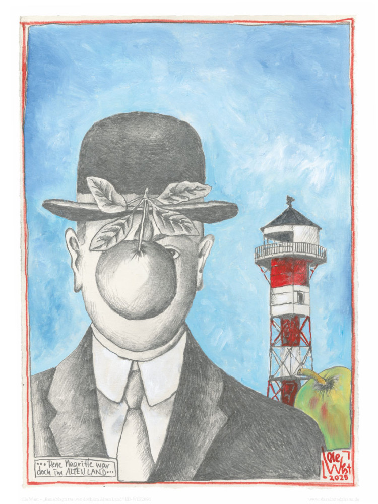 René Magritte var jo i Altes Land av Ole West