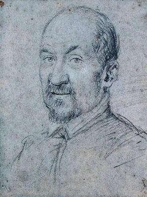 Portrett av en kirkelig (blyant på papir) av Ottavio Mario Leoni