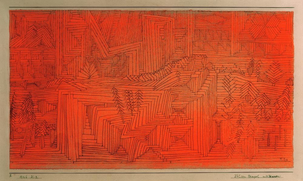Klipptempel med edelgraner av Paul Klee