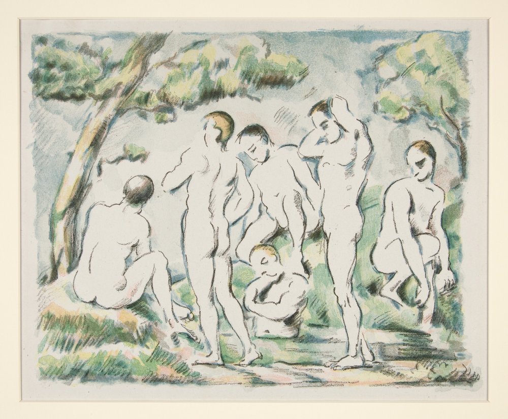 De badende (liten versjon) av Paul Cézanne