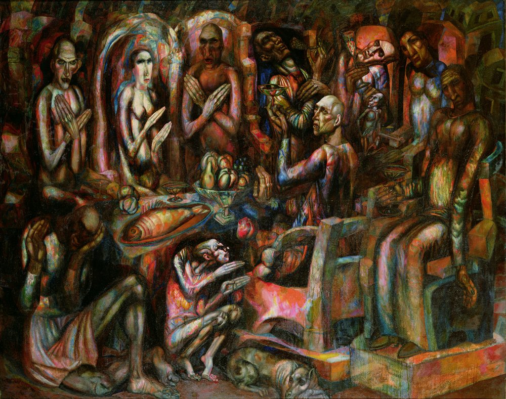 Kongefesten, 1913 av Pawel Nikolajewitsch Filonow
