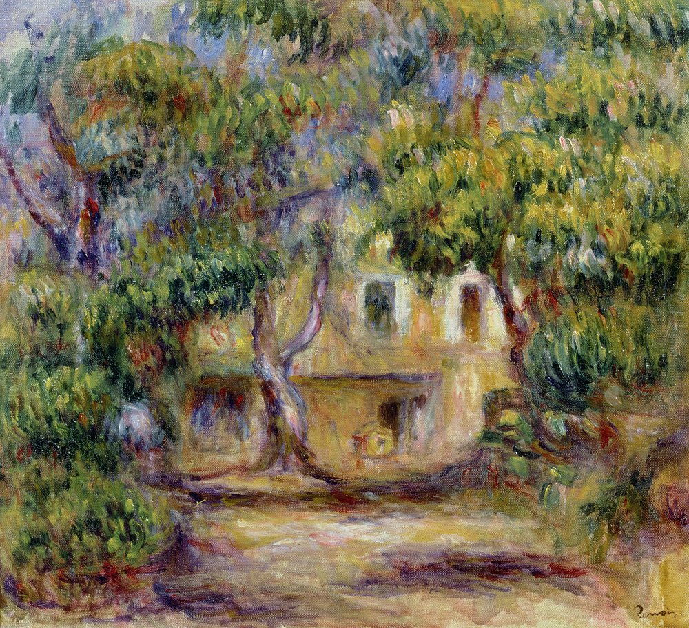 Gården på Les Collettes, ca. 1915 av Pierre-Auguste Renoir