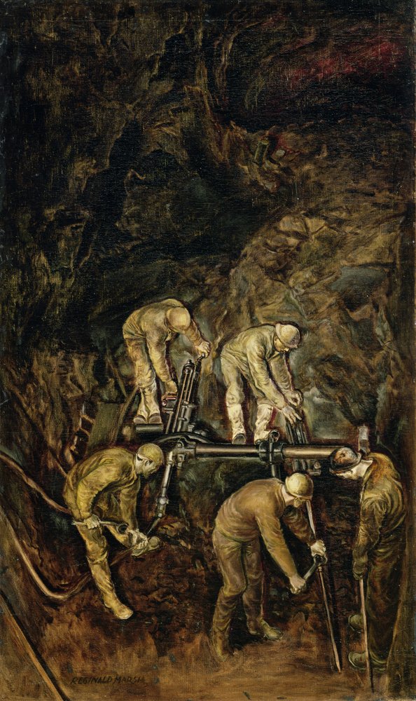 Sandgriser, ca. 1938 (olje på lerret) av Reginald Marsh