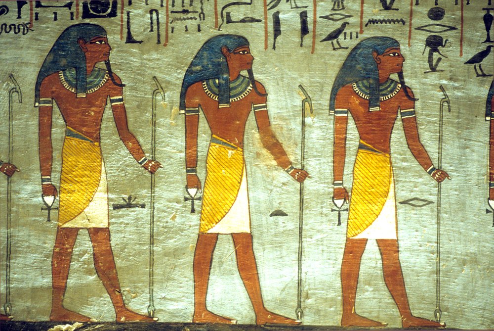 Det gamle Egypt, Maleri, Ramses I#39;s grav, Theben, Underverdenens guder av School Egyptian