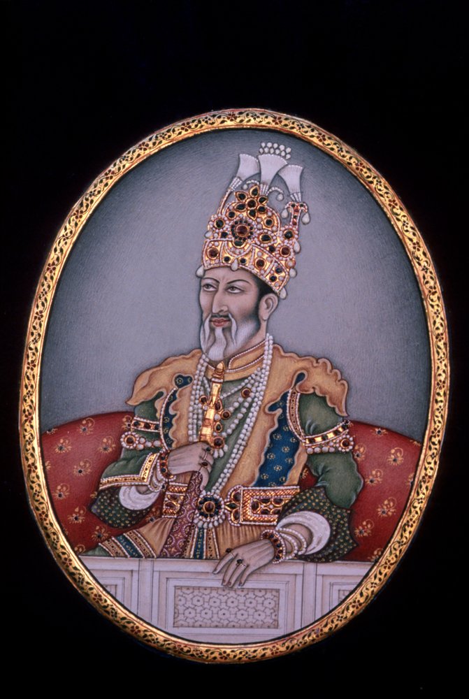 Portrett av Shah Jahan av School Indian