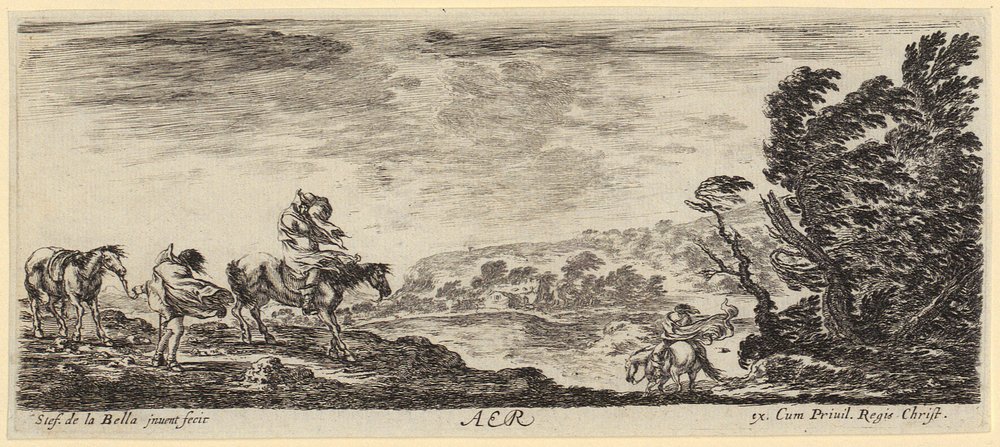 Slag til sjøs, blad 5 i serien «Fred og krig» [Et pace, et bello] av Stefano della Bella
