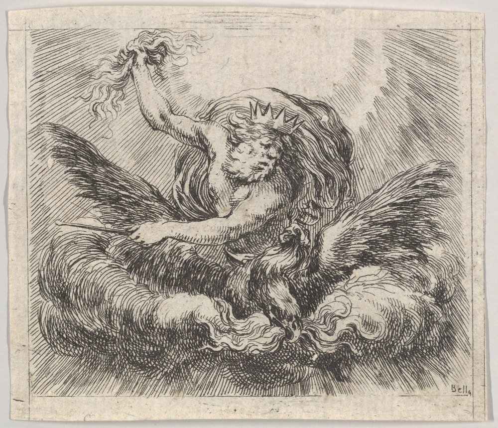Jupiter, fra Game of Mythology Game of Mythology, 1644. av Stefano della Bella