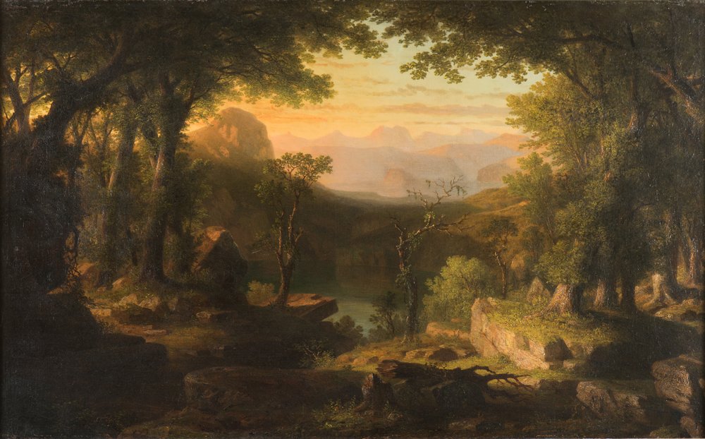 Skumring i villmarken, 1840-70 av Thomas Pritchard Rossiter
