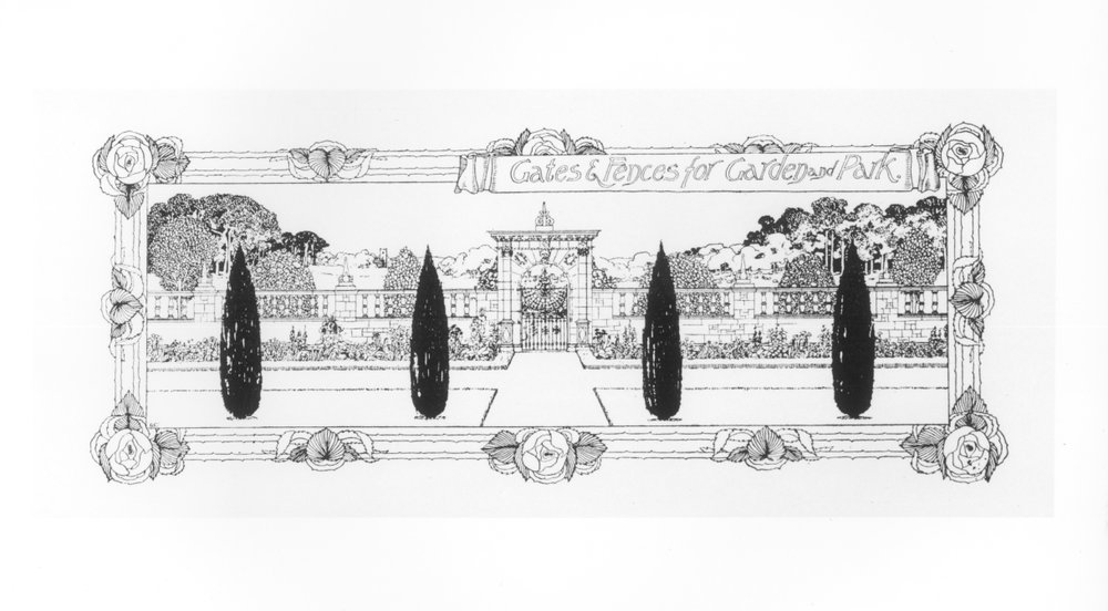 Porter og gjerder for hage og park, fra 'The Art and Craft of Garden ...