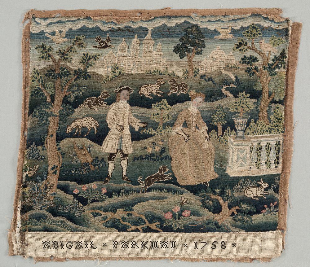 Abigail Parkman-broderi, tidlig på 1700-tallet. av Unbekannt