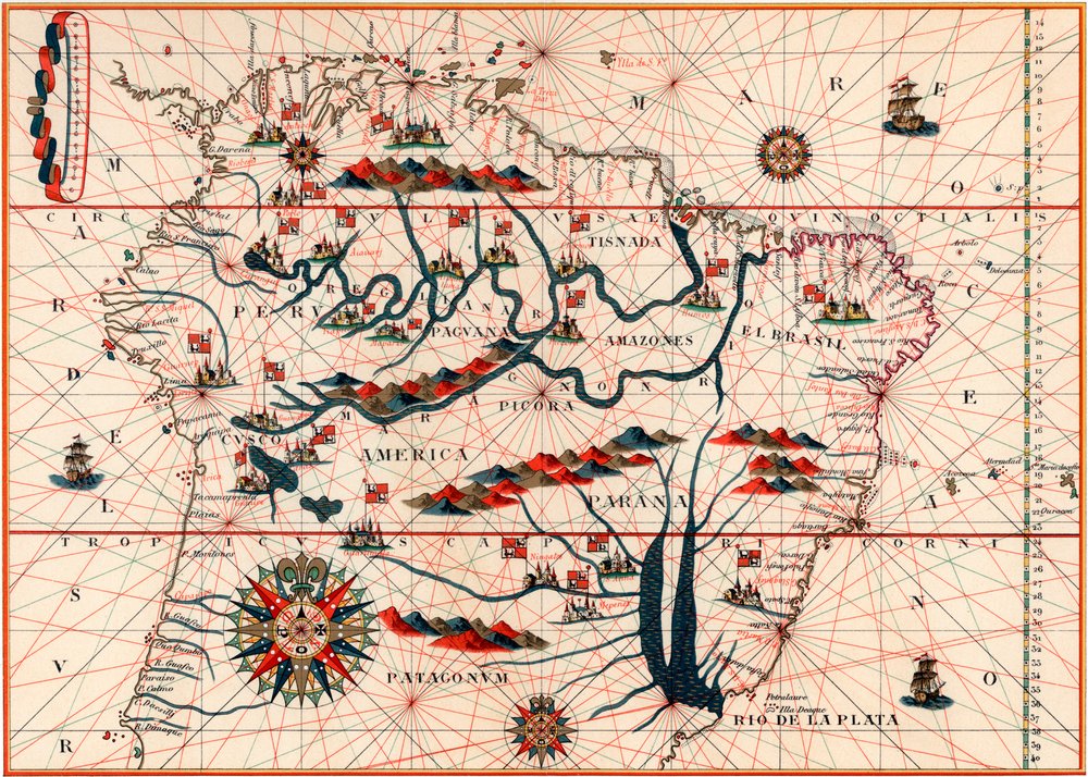 En del av Sør-Amerika, 1582 av Unbekannt